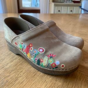 Dansko embroidered clogs